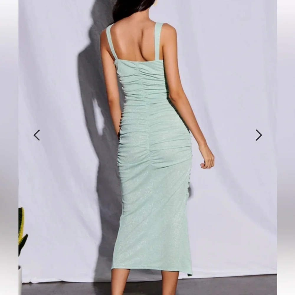 Saylor Merilyn Dress in Mint Shimmer size XS